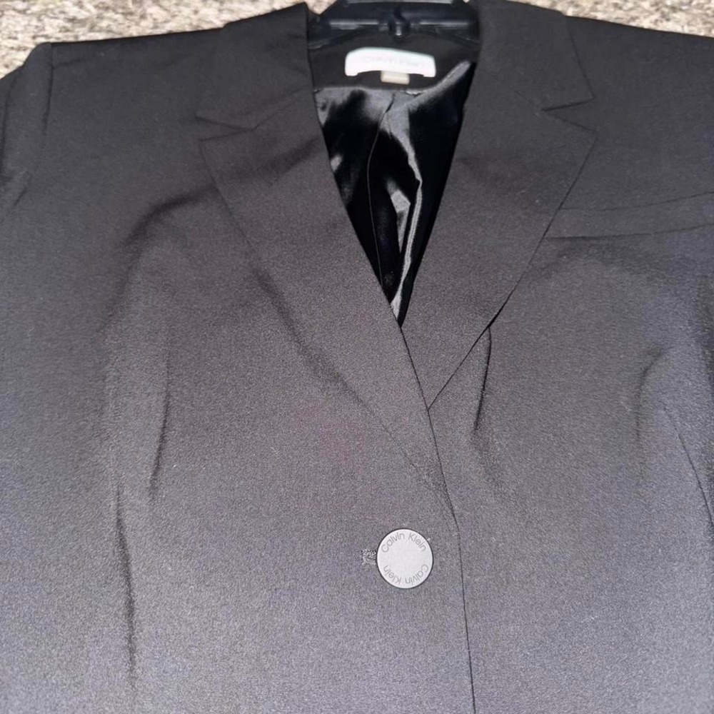 Calvin Klein Black One Button Career Blazer NWT Size 20W Plus Size - Picture 2 of 4